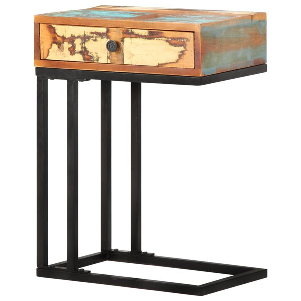 Levi Beer UShaped Side Table 45X30x61 Cm Solid Reclaimed Wood